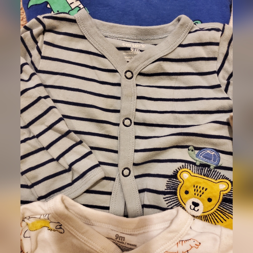 9pcs 6-9Months Baby Onesies and Pajamas Set - Multicolor - Picture 5 of 6